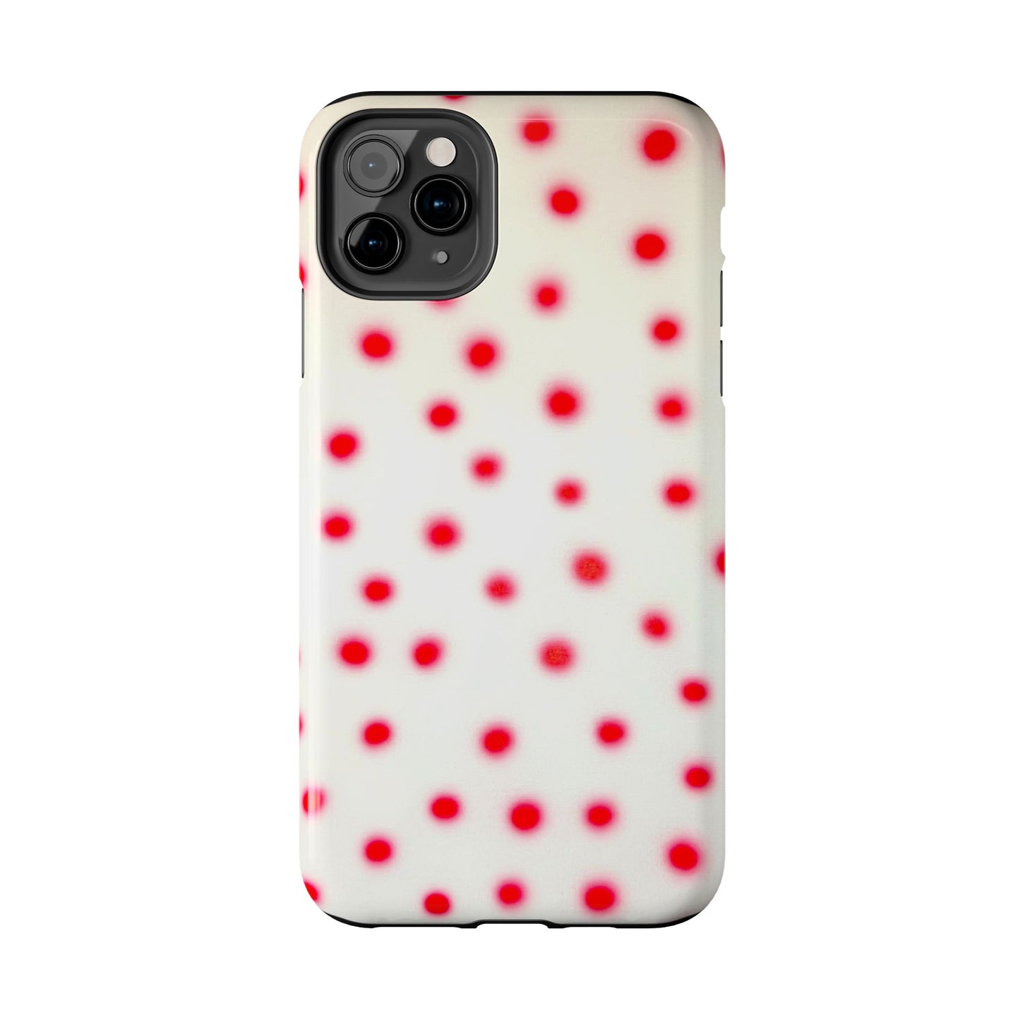 "vanilla cherry polka dot" airbrush iPhone case