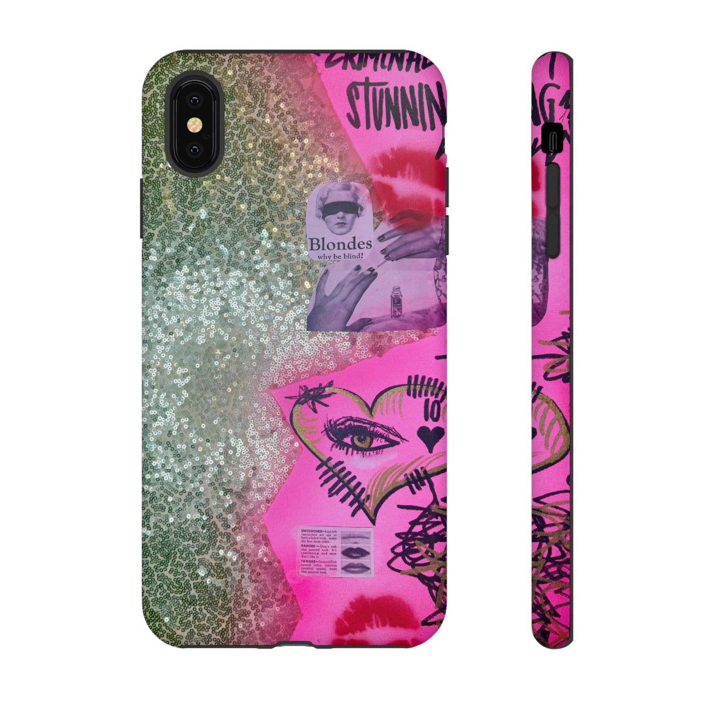 "glitter gloss" airbrush iPhone case