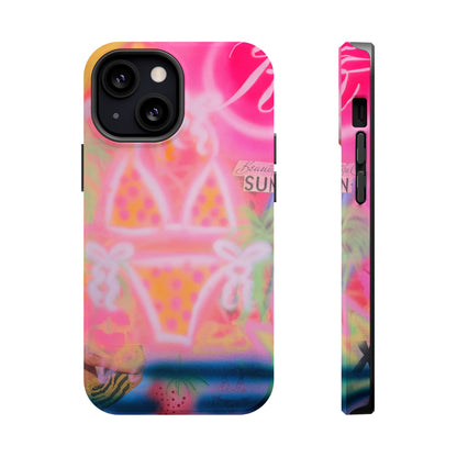 MagSafe "santa monica strawberry" airbrush iPhone case