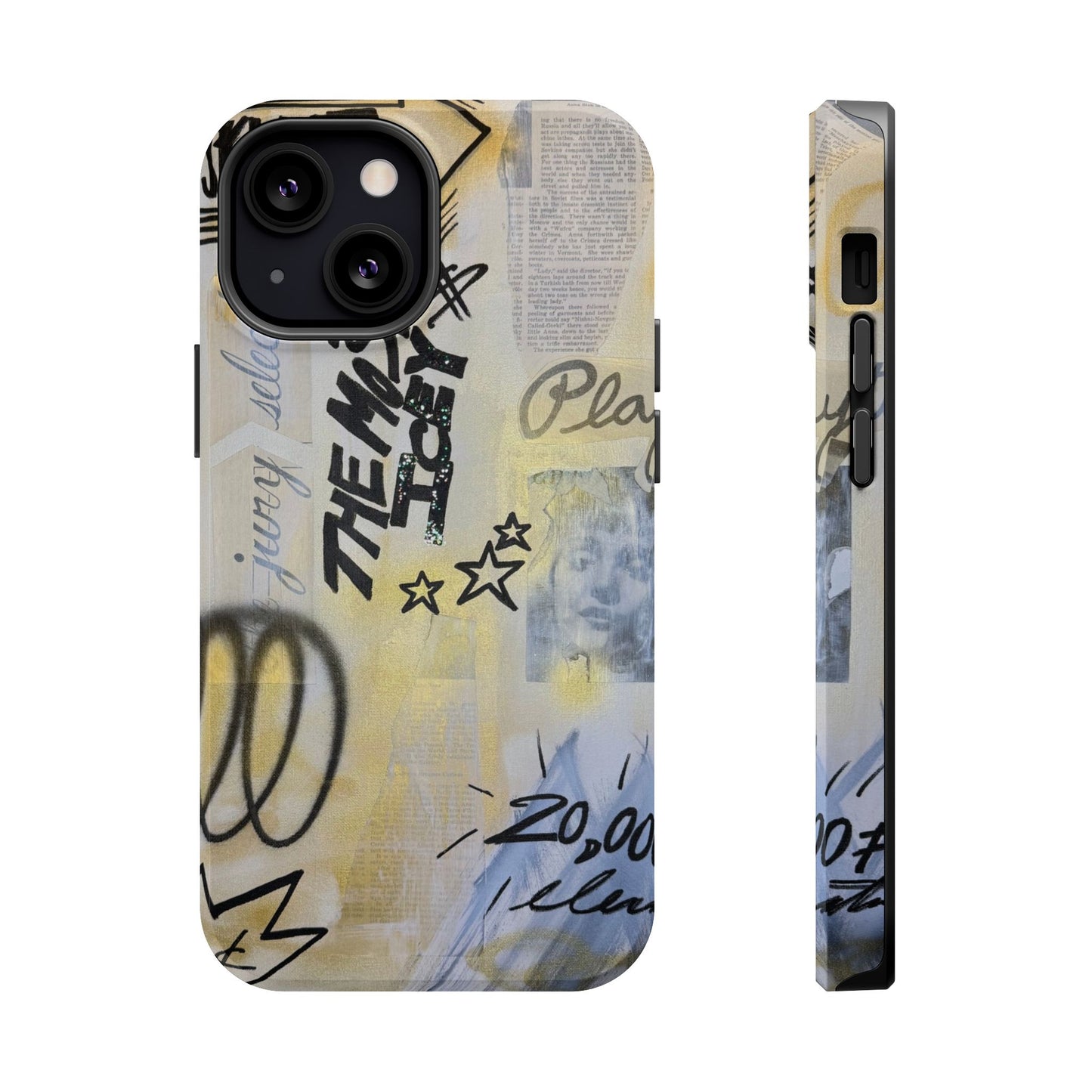 MagSafe "golden glacier" airbrush iPhone case