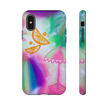 "on the beach" airbrush iPhone case