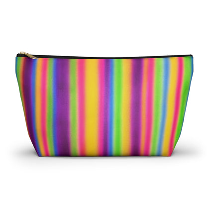 "colorful stripes" airbrush makeup pouch