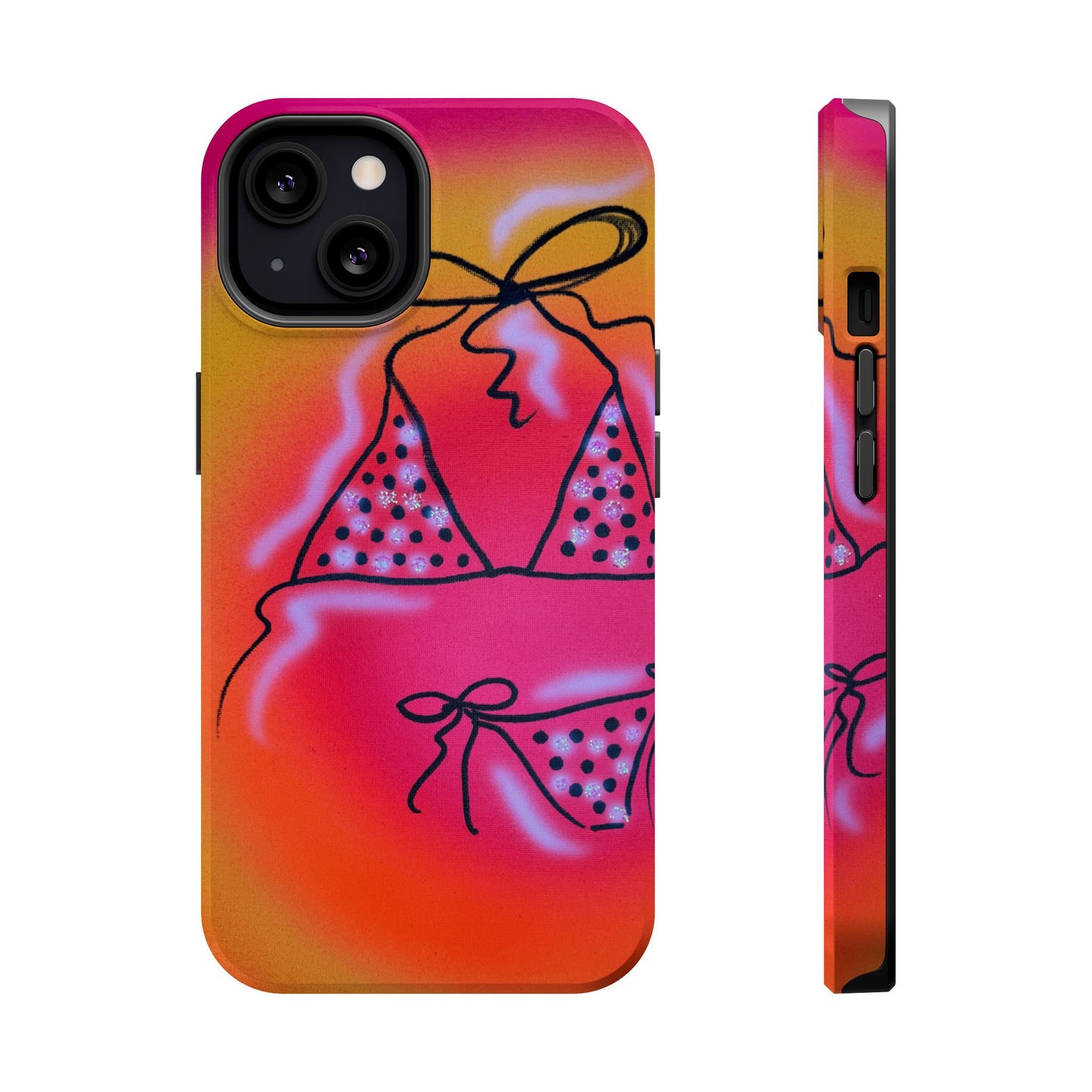 MagSafe "glitter bikini" airbrush iPhone case