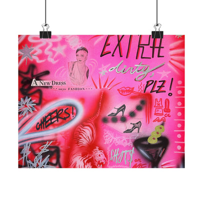 "extra dirty, plz" airbrush horizontal print