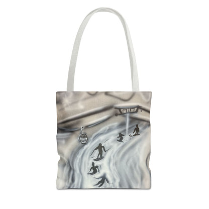 "arctic avalnache" airbrush tote bag