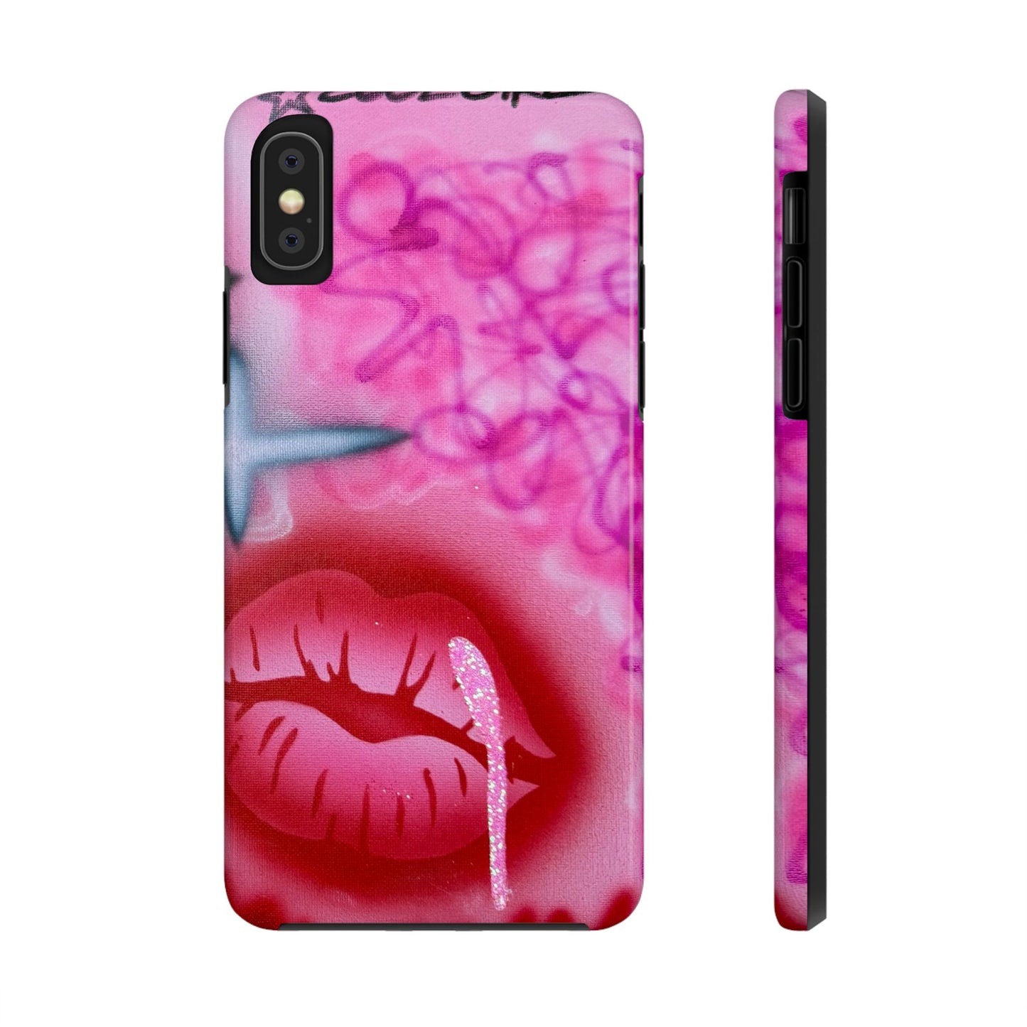 "glitter aura" airbrush iPhone case