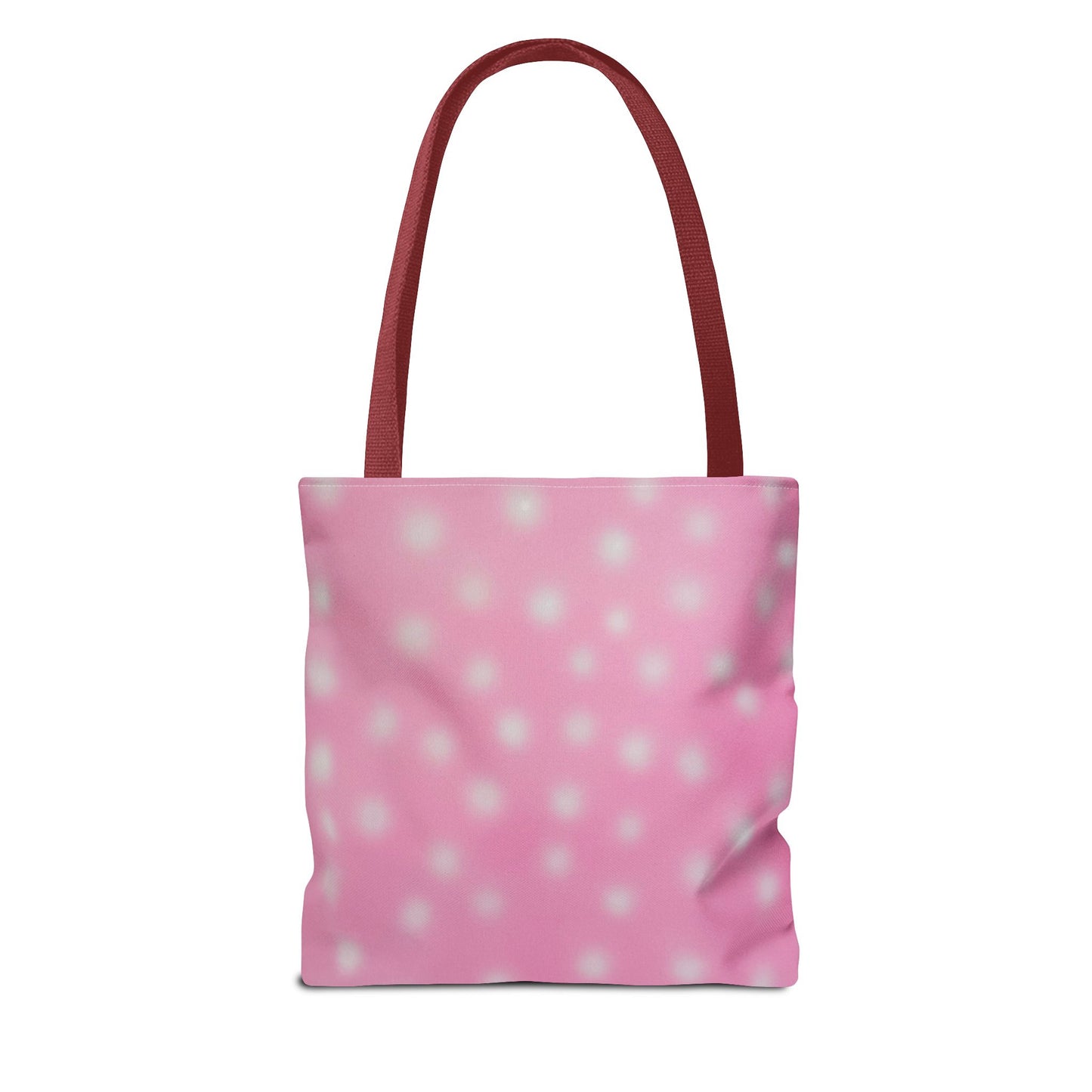 "strawberry swirl polka dot" airbrush tote bag