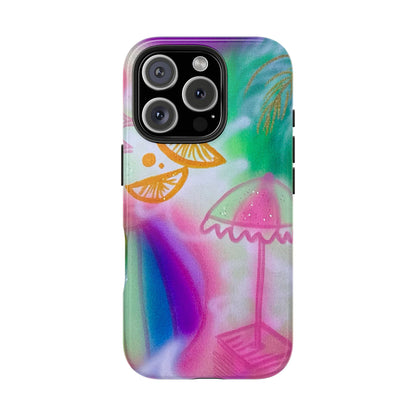 "on the beach" airbrush iPhone case