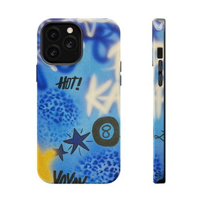 MagSafe "brilliant blues" airbrush iPhone case