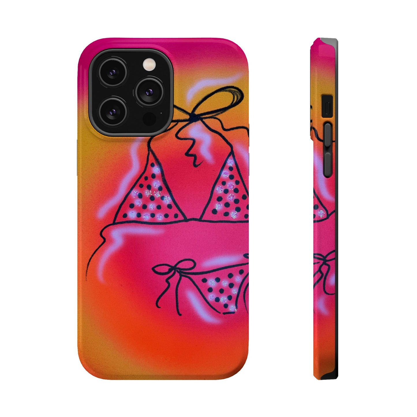 MagSafe "glitter bikini" airbrush iPhone case