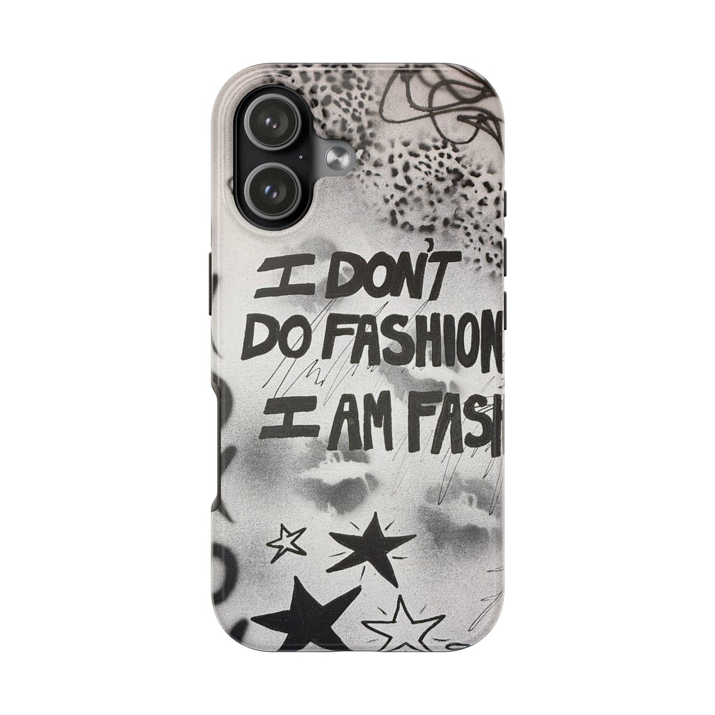"i am fashion" airbrush iPhone case