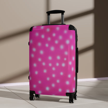 "bubblegum polka dot" airbrush suitcase