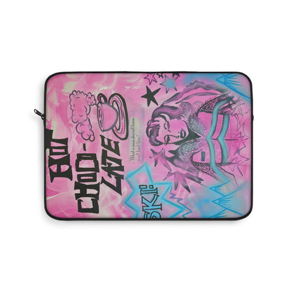 "avant le ski" airbrush laptop sleeve