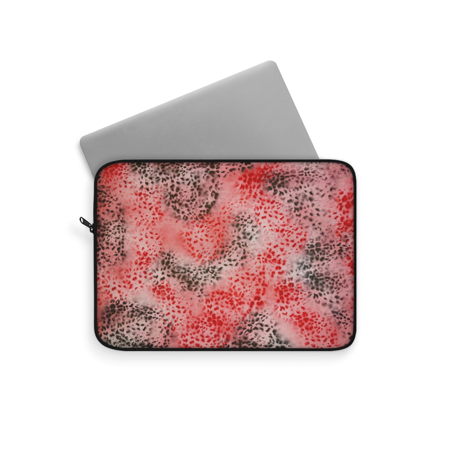 "red cheetah" airbrush laptop sleeve
