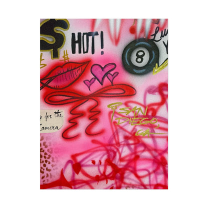 "IT girl" airbrush rolled print