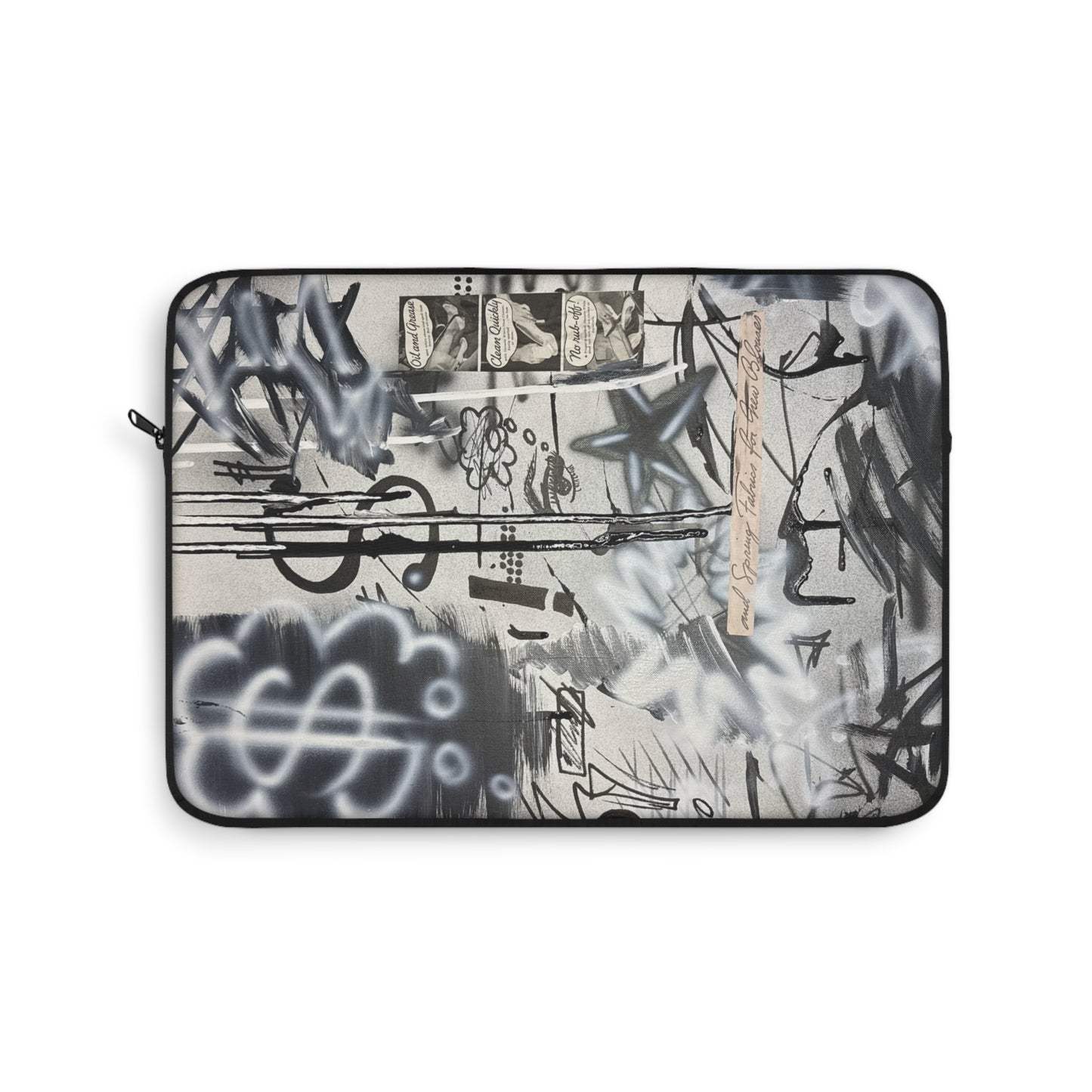 "monochrome mood" airbrush laptop sleeve
