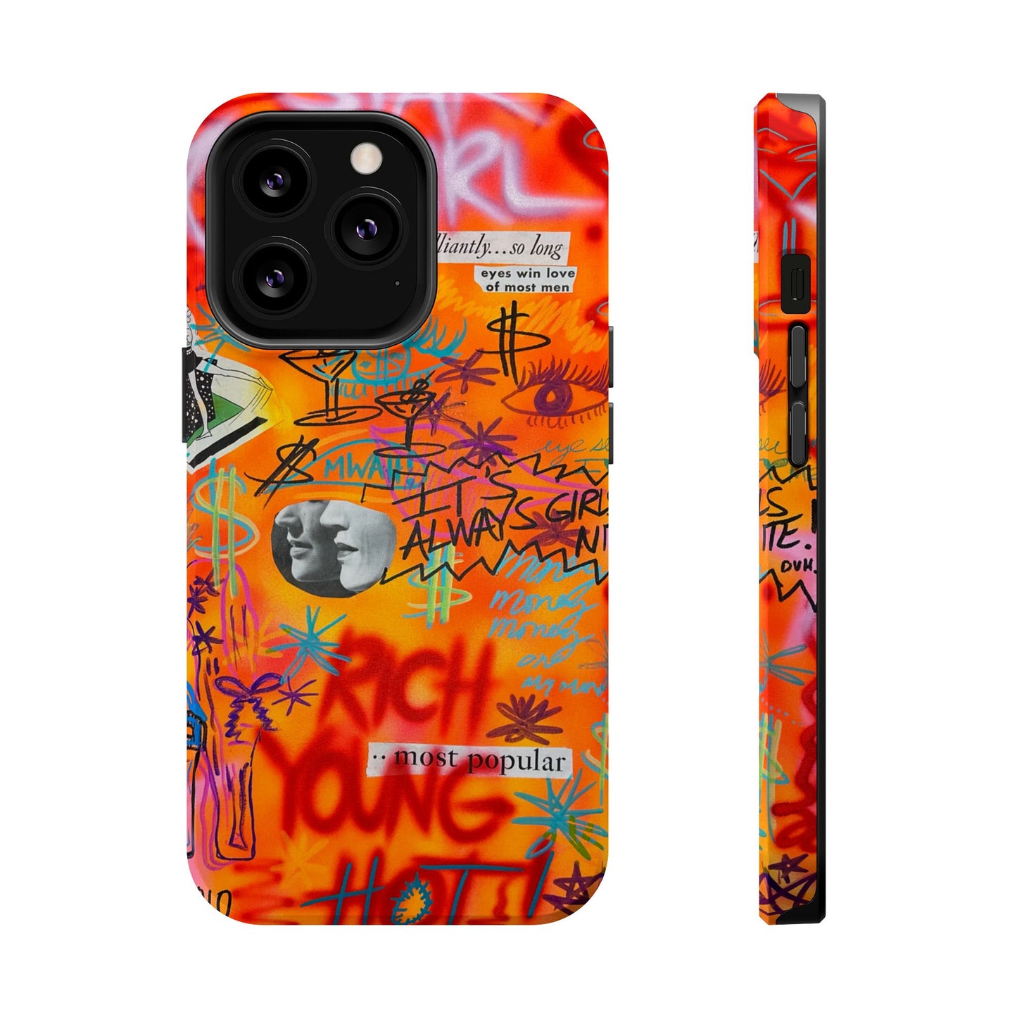 MagSafe "rich, young, hot" airbrush iPhone case