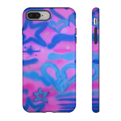 "blue camo" airbrush iPhone case