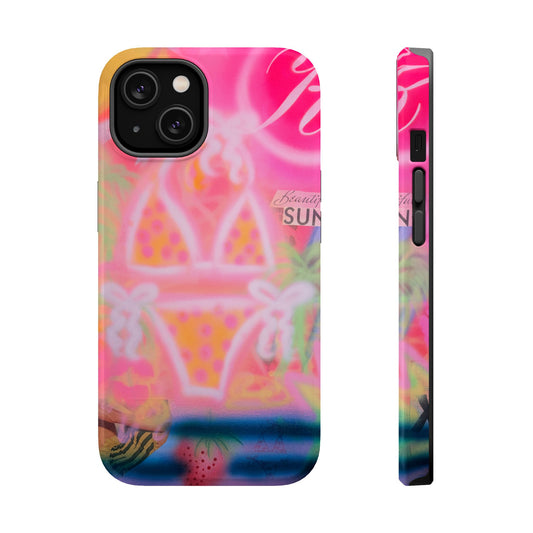 MagSafe "santa monica strawberry" airbrush iPhone case