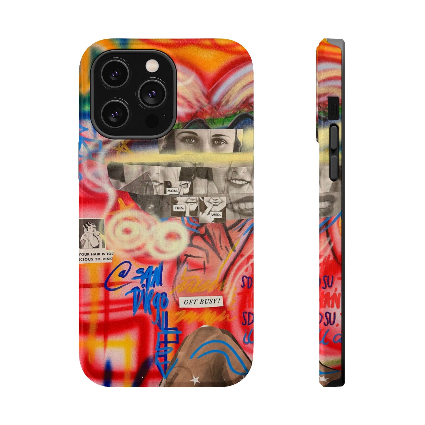 MagSafe limited edition "get busy" airbrush iPhone case