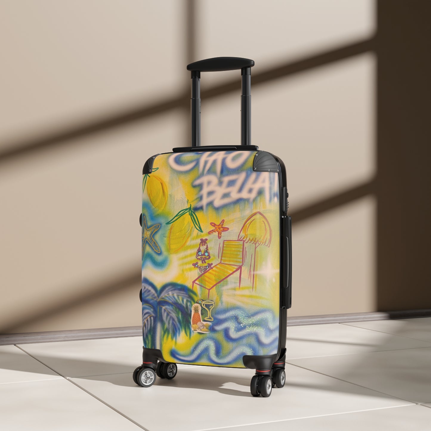 "ciao bella" airbrush suitcase
