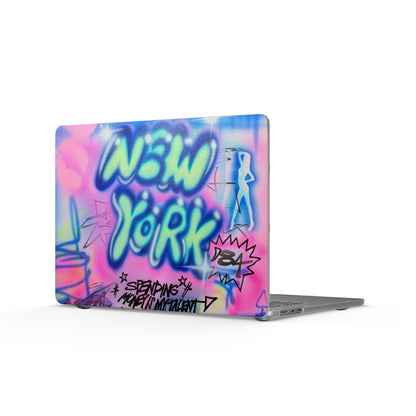 "spending $$ is my talent" airbrush matte macbook case