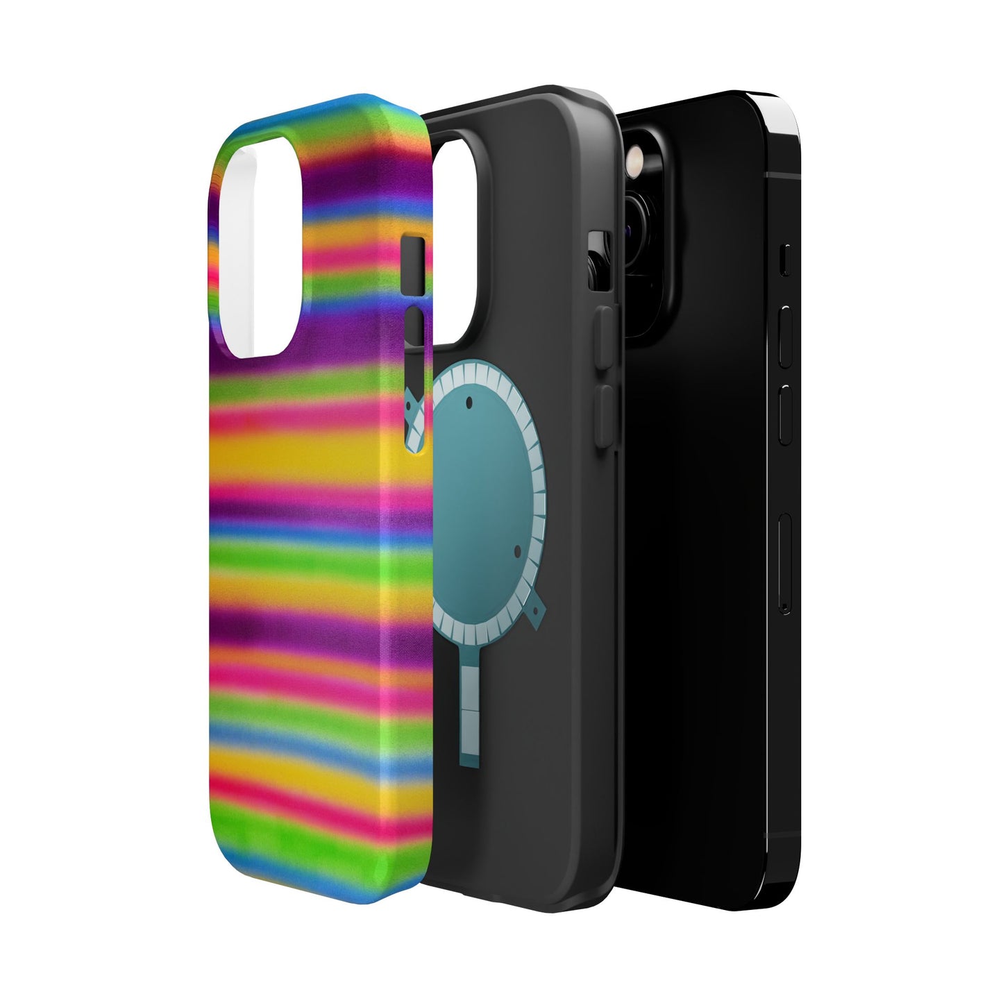 MagSafe "colorful stripes" airbrush iPhone case
