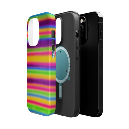 MagSafe "colorful stripes" airbrush iPhone case
