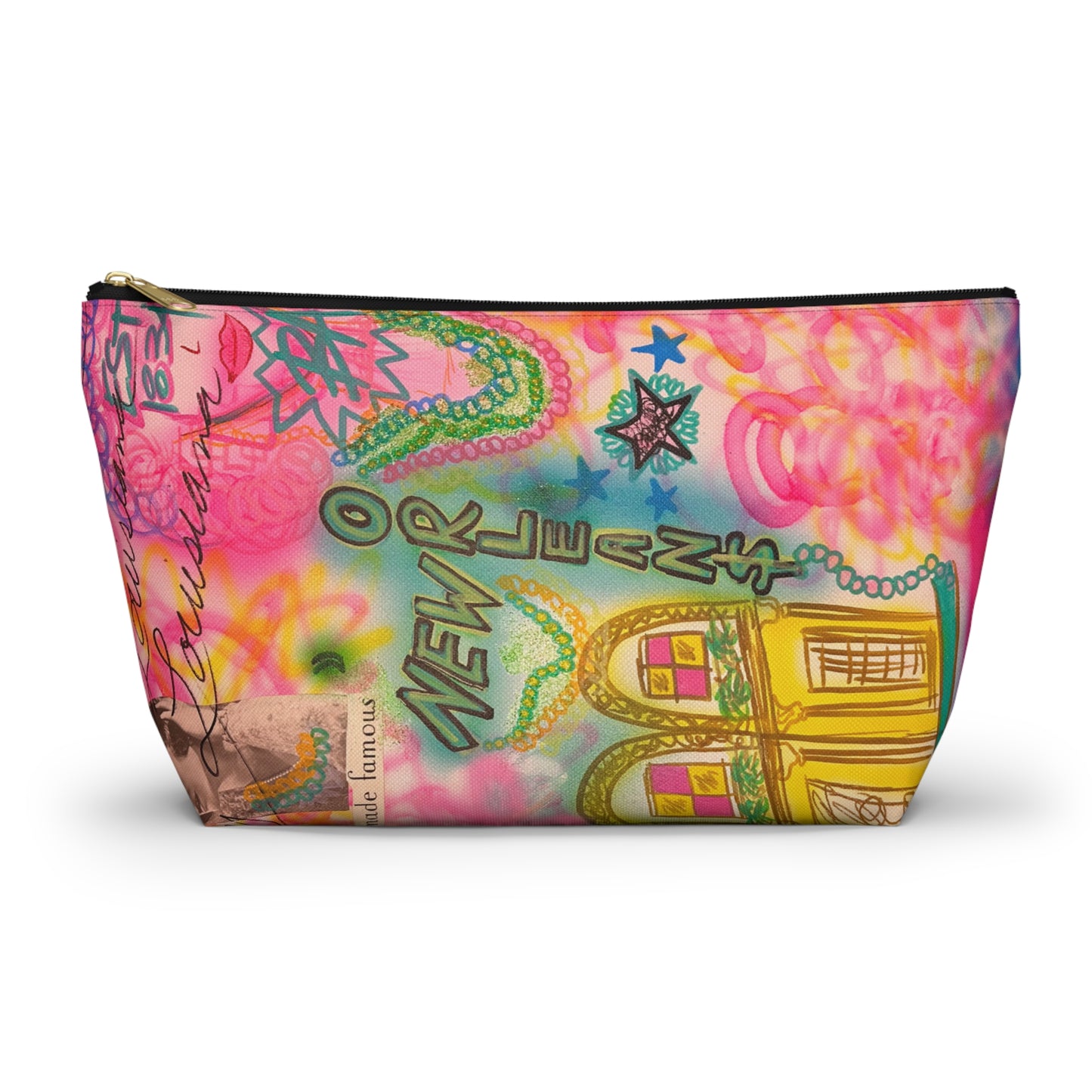 "new orleans" airbrush makeup pouch