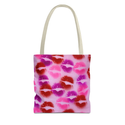 "mwah!" airbrush tote bag