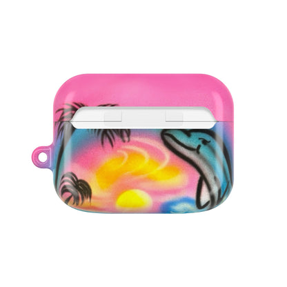 "dolphin love" airbrush airpod cases