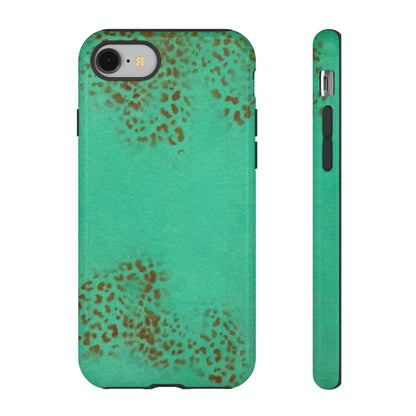 "teal cheetah" airbrush iPhone case