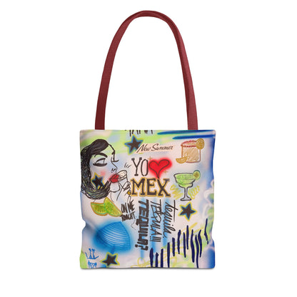 "salted lime" airbrush tote bag