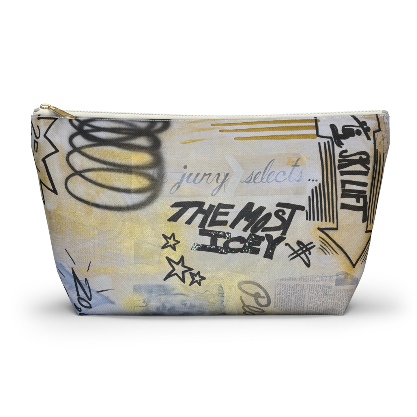 "golden glacier" airbrush makeup pouch