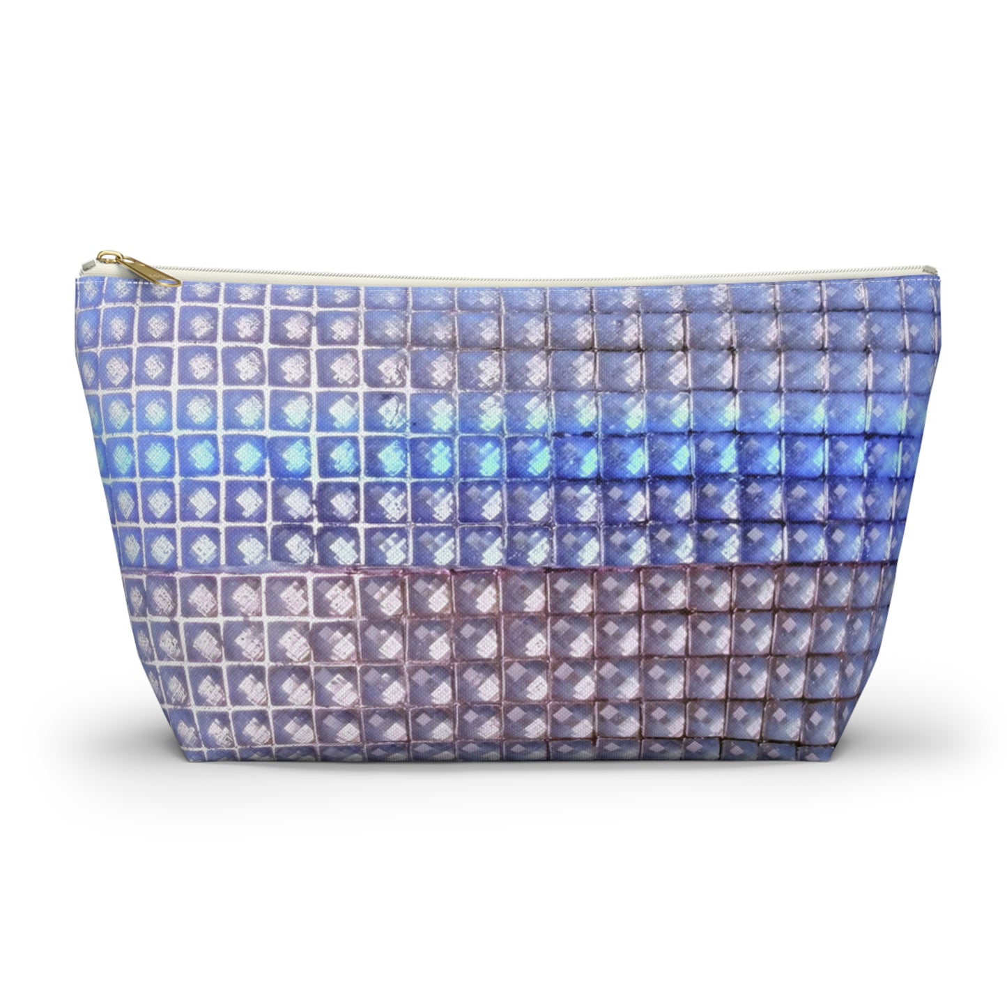 "blue studs" airbrush makeup pouch