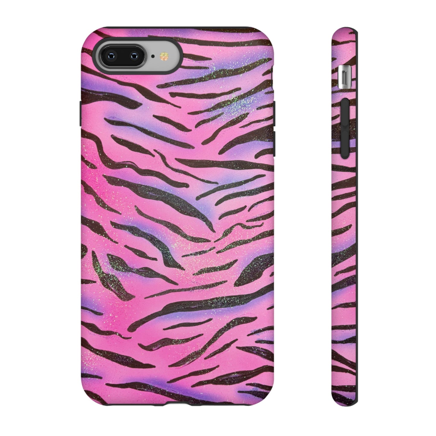 "glitter zebra" airbrush iPhone case