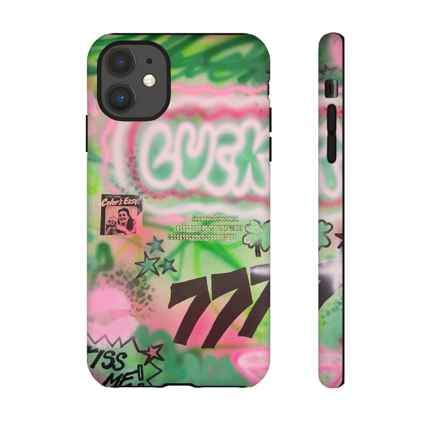 "so lucky" airbrush iPhone case