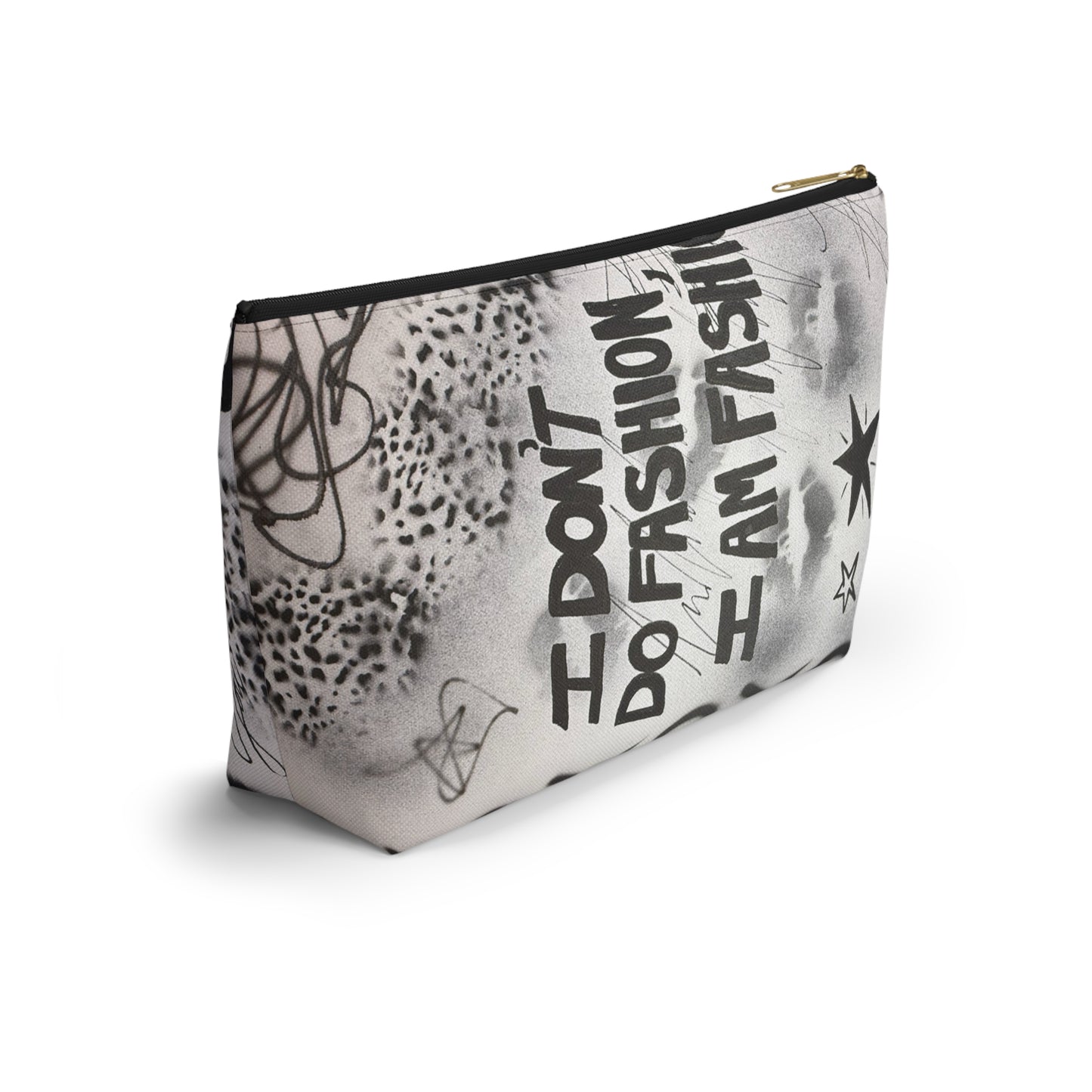 "i am fashion" airbrush makeup pouch