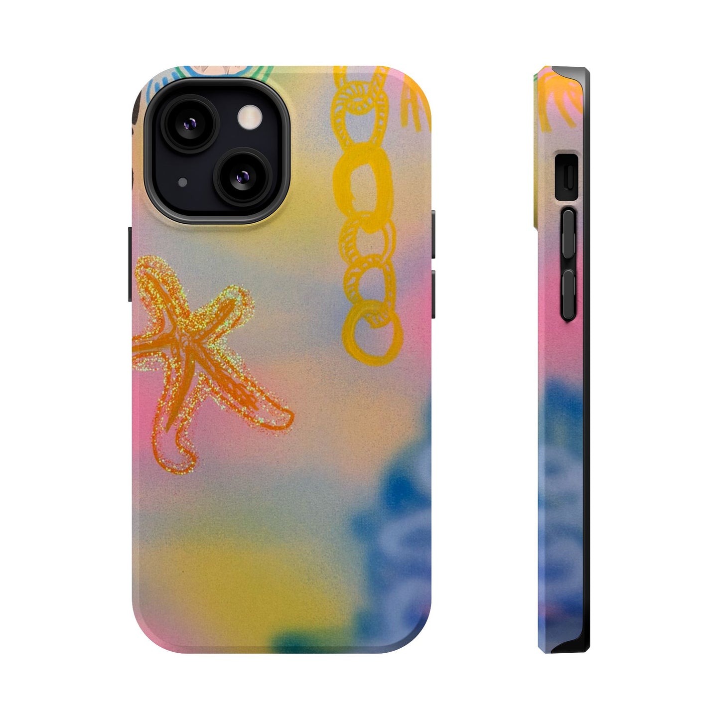 MagSafe "sweet starfish" airbrush iPhone case