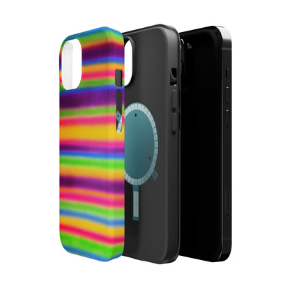 MagSafe "colorful stripes" airbrush iPhone case