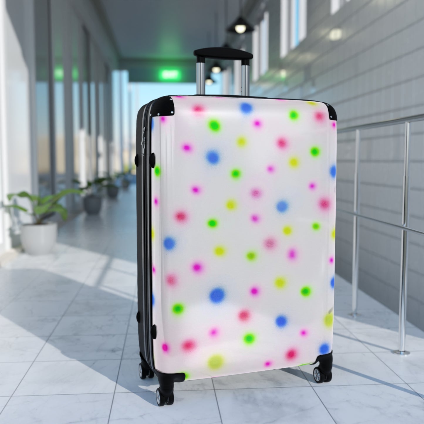 "birthday cake polka dot" airbrush suitcase