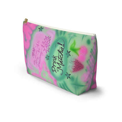 "matcha!" airbrush makeup pouch