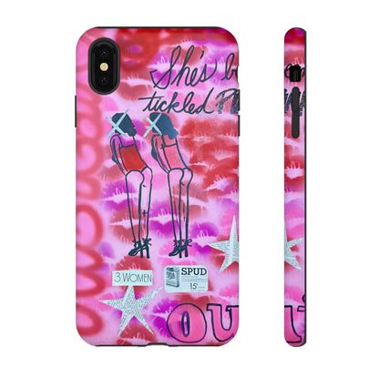 "tickled pink" airbrush iPhone case