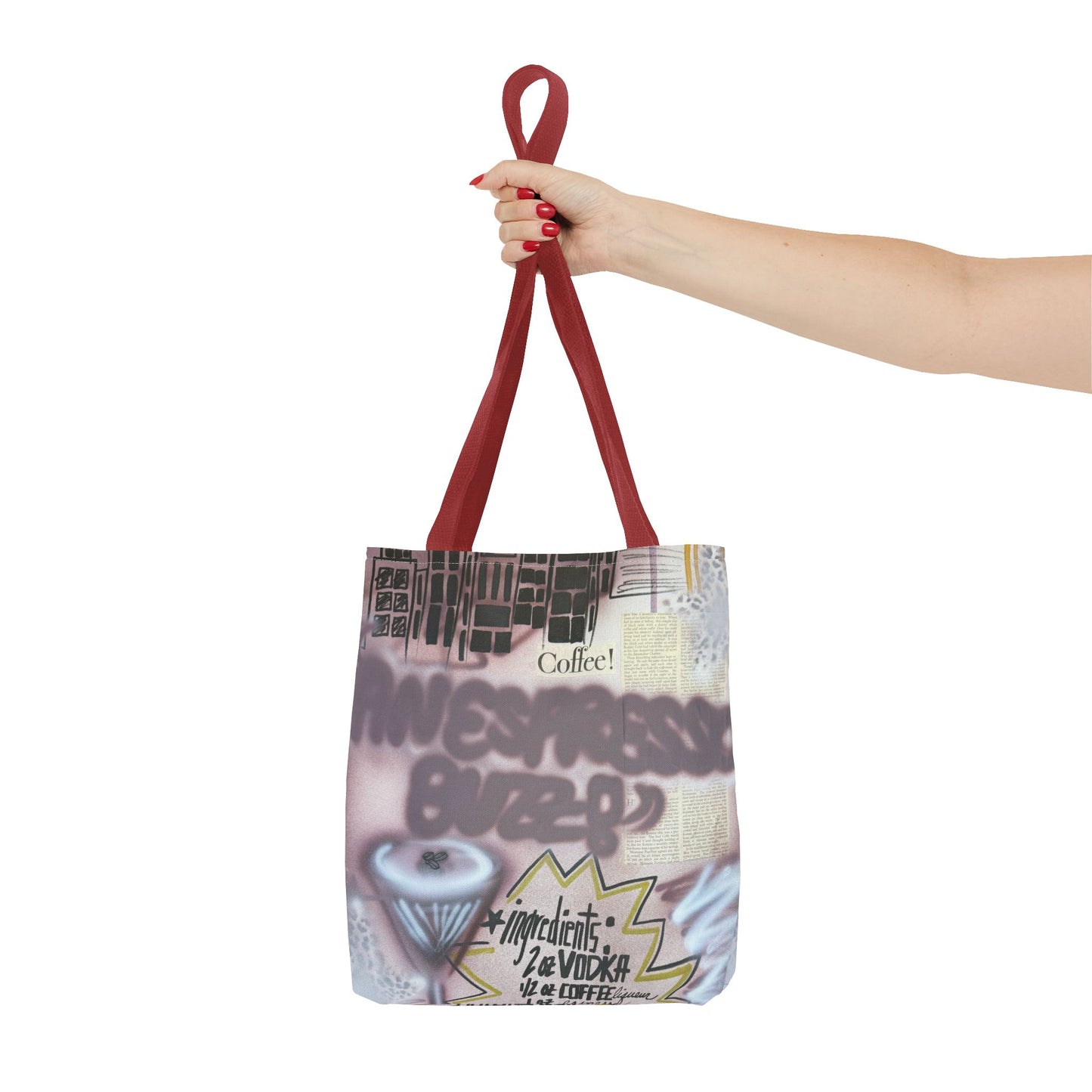 "espresso martini" airbrush tote bag