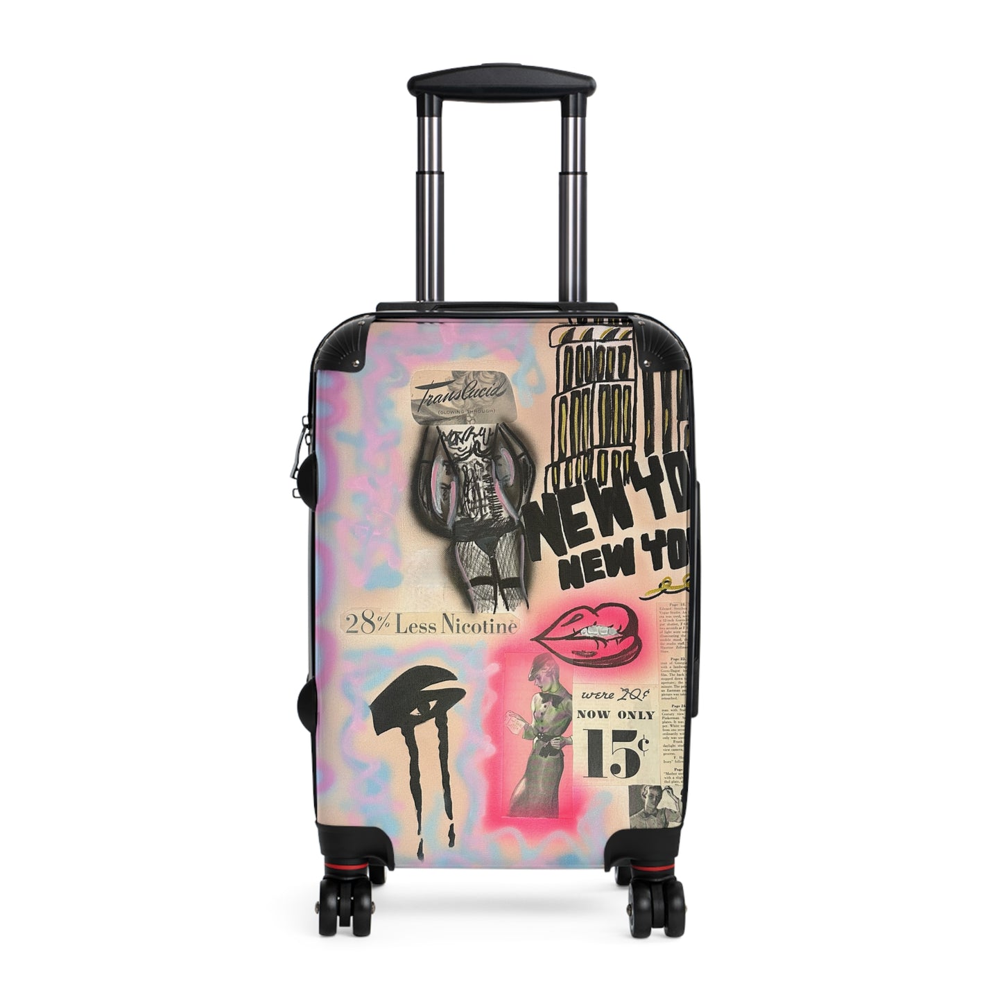 "new york, new york" airbrush suitcase