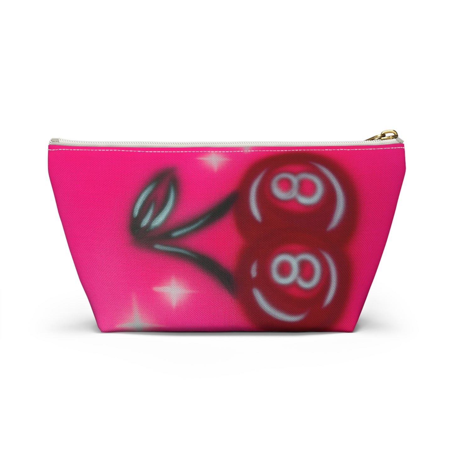 "cherry 8ball" airbrush makeup pouch
