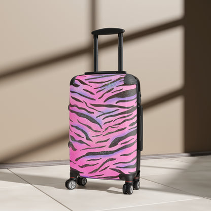 "glitter zebra" airbrush suitcase