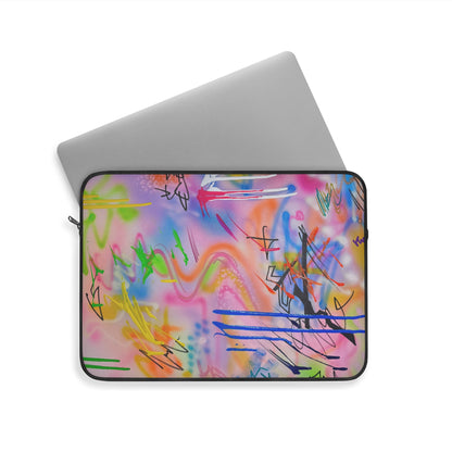"neon haze" airbrush laptop sleeve