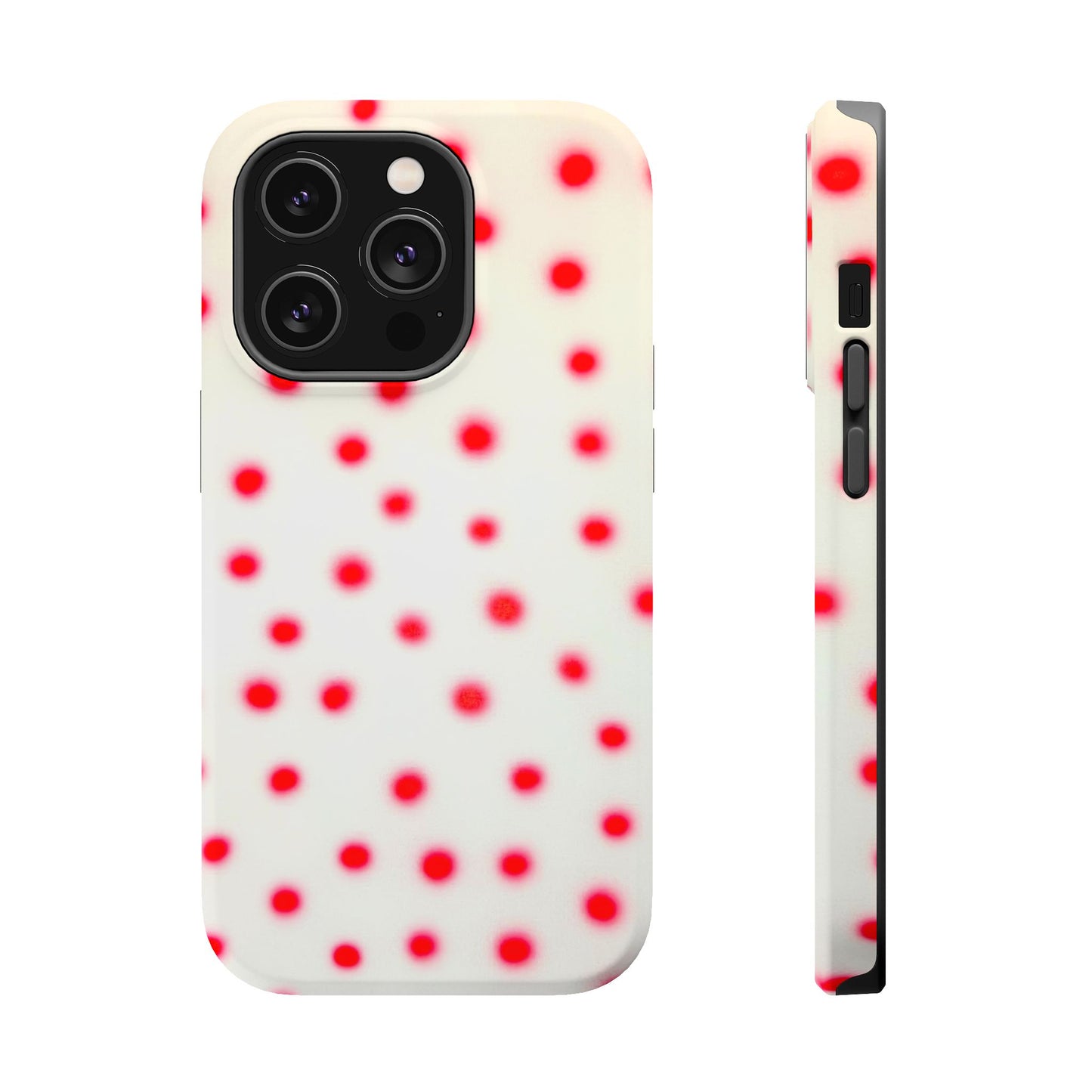 MagSafe "vanilla cherry polka dot" airbrush iPhone case