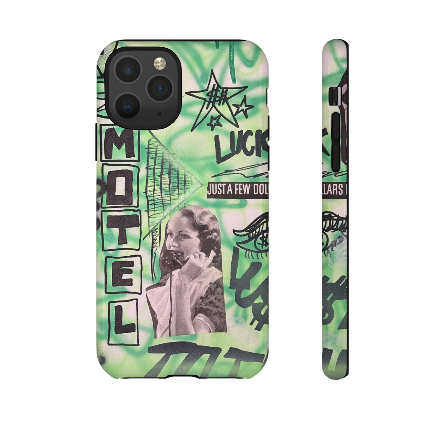 "lust over luck" airbrush iPhone case